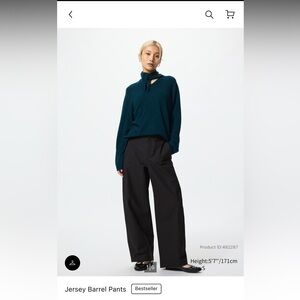 Uniqlo Jersey Barrel Leg Pants